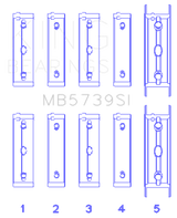 King Engine Bearings Subaru Ej20/Ej22/Ej25 Housing Bore + .002 (Size +0.75mm) Main Bearing Set