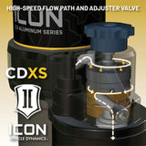 ICON 24+ Toyota Tacoma Remote Reservoir Shocks w/ CDXS 0-1in. Lift- (Rear)