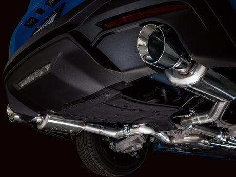 Échappement Catback AWE 2024 Ford Mustang GT Fastback S650 RWD Touring avec double embout chromé argenté