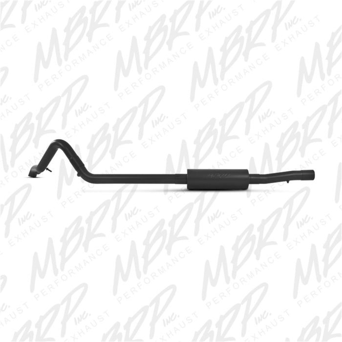 Échappement tout-terrain noir à sortie arrière simple pour Jeep Wrangler/Rubicon 3,6 L V6 Cat Back MBRP 12