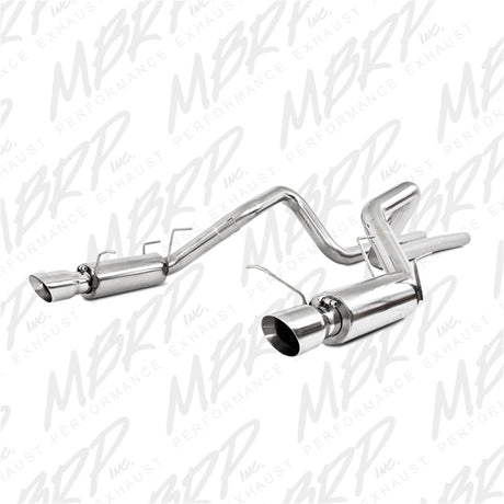 MBRP 11-12 Ford Shelby GT 500 T304 Cat Back 3 pouces Double Split Arrière Version Course Embouts 4,5 pouces