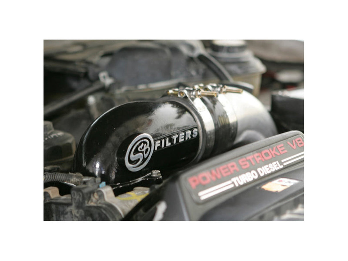 S&B Filters Intake Elbow with Cold Side Intercooler Pipe and Boots, 2003-2004 Ford 6.0L Powerstroke S&B Filters