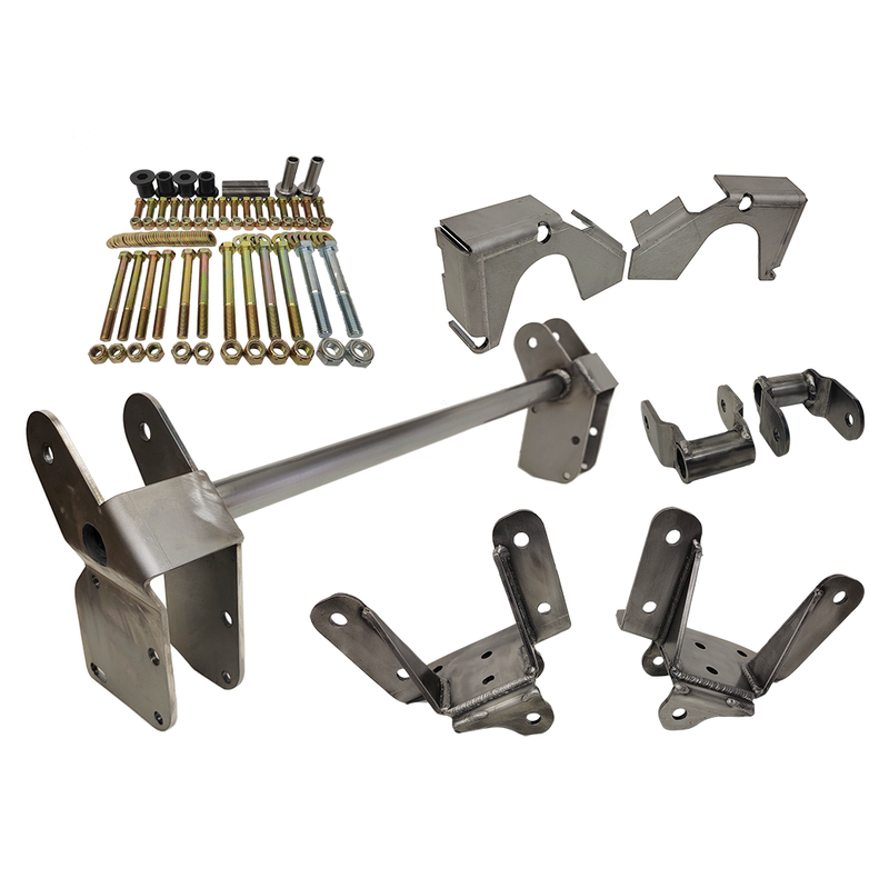 2" Front Shackle Reversal SUPER DUTY AXLE CONVERSION - 1985-1991 Ford F-Series