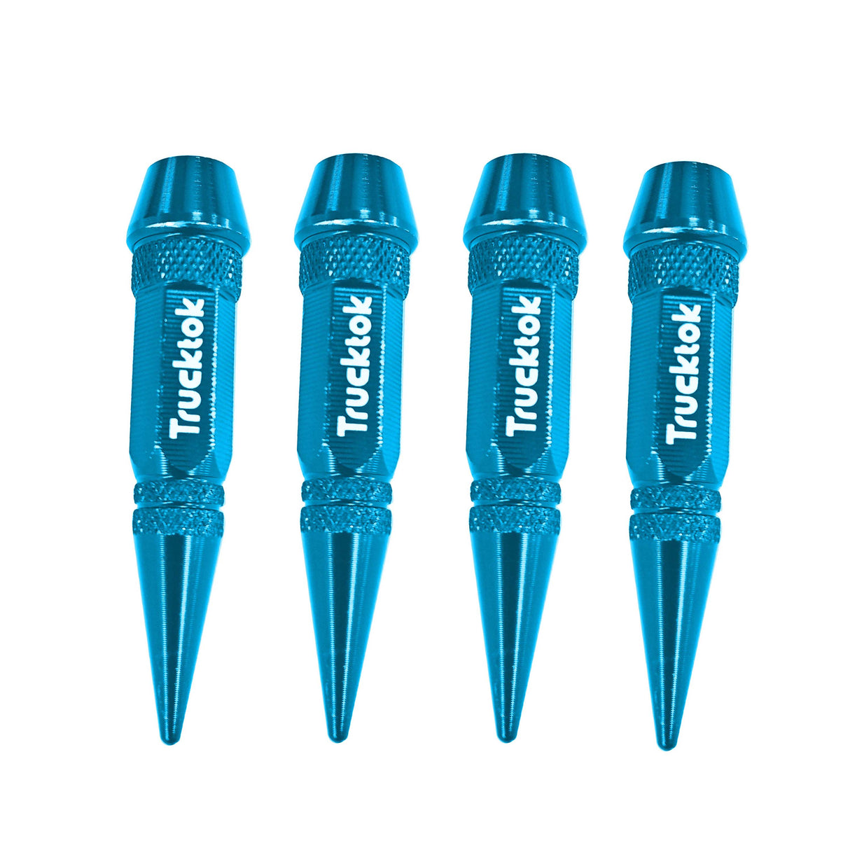 Trucktok 4pcs Aluminum Spike Bullet Valve Stem Caps Cover Wheel Tire Air Cap TruckTok