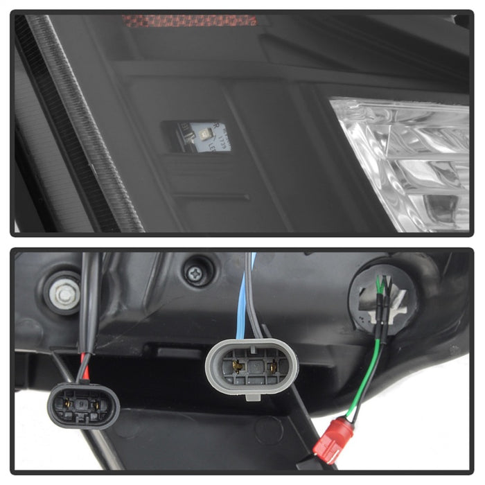 Phares de projecteur Spyder 04-15 Nissan Titan / 04-07 Nissan Armada V2 - Noir PRO-YD-NTI04-DRL-BK