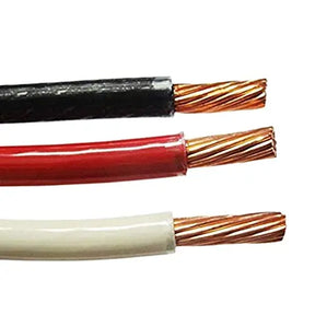 50' EA THHN THWN 6 AWG Gauge Black White RED Stranded Copper Building Wire Cartener