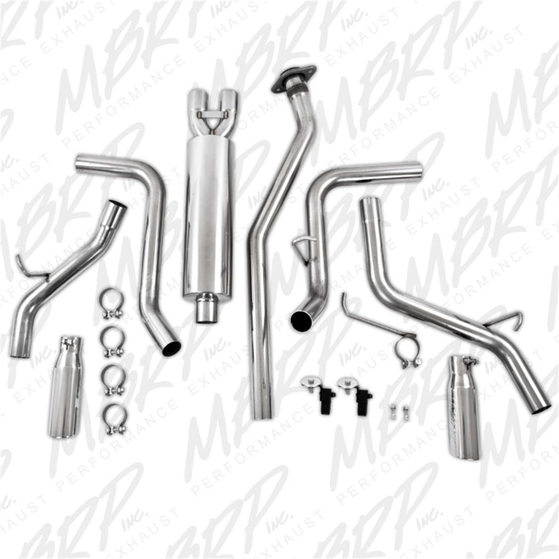 MBRP 2003-2007 Chev/GMC 1500 Classic 4.8/5.3L EC/CC-SB Cat Back Double Split Side