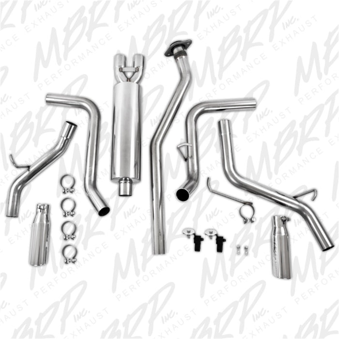 MBRP 2003-2007 Chev/GMC 1500 Classic 4.8/5.3L EC/CC-SB Cat Back Double Split Side