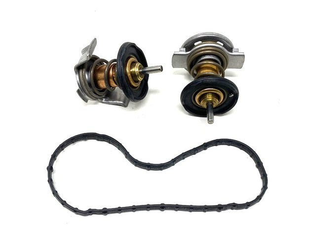 8C3Z8575D Motorcraft Engine Coolant Thermostat Kit, 2008-2010 Ford 6.4L Powerstroke Ford OEM