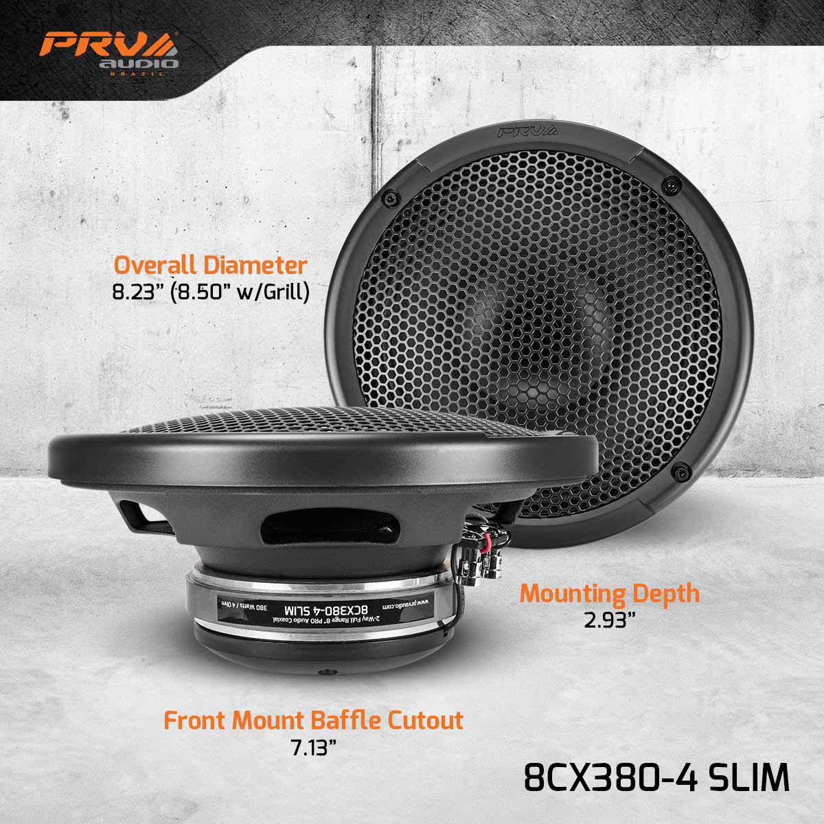 PRV 8CX380-4 SLIM Coaxial PRV Audio