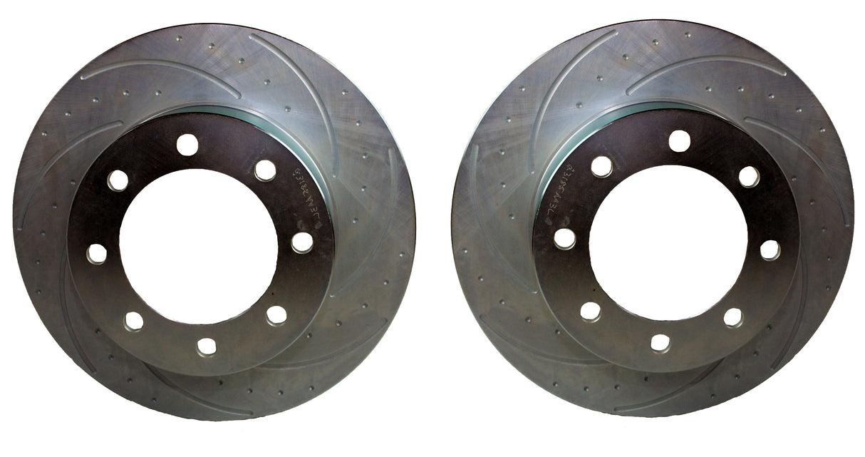 American Made V8-Barbarian 8-Piston Billet Aluminum Direct Fit Rear Disc Brake Kit W/DS Rotors. Clear A193-10-DS