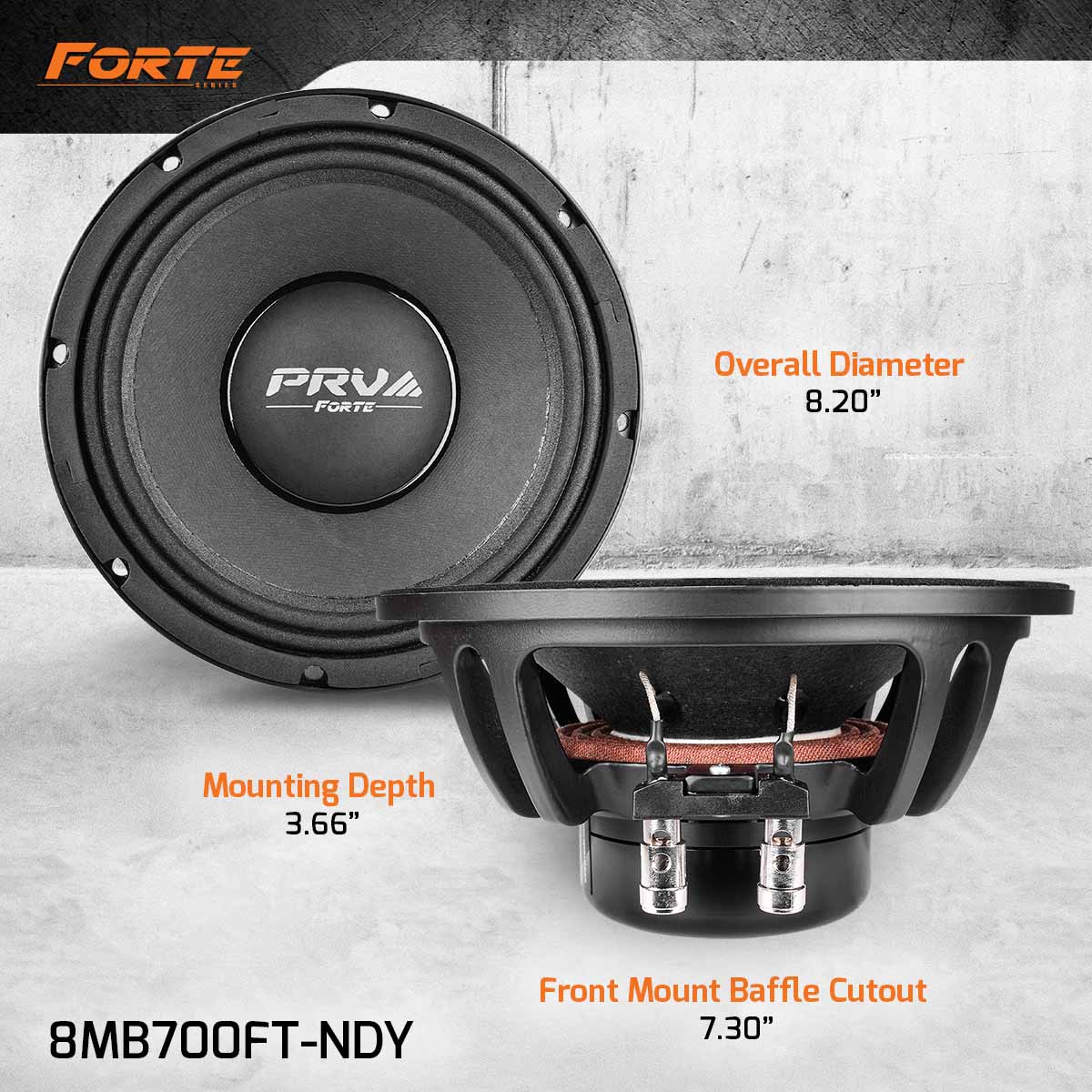 PRV 8MB700FT-NDY Midbass PRV Audio