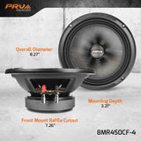 PRV Audio 8MR450CF-4 8" Waterproof Midrange Loudspeaker Carbon Fiber