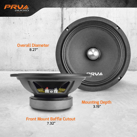 PRV Audio 8MR500-4 Bullet 8in Midrange Loudspeaker 4 Ohm