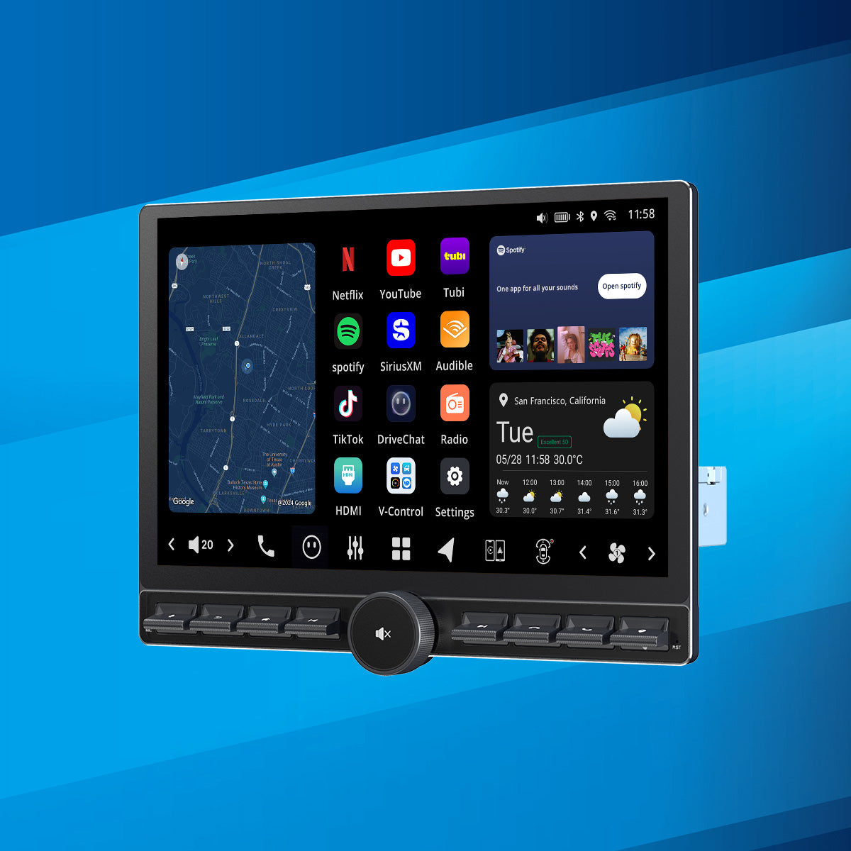 VISION 13” Single DIN Android Car Universal Radio