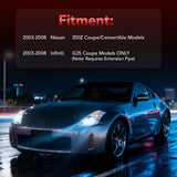 Catback Exhaust for 2003-2008 Nissan 350Z & Infiniti G35 with 4.5'' Single Tip & 3'' Pipe Flashark