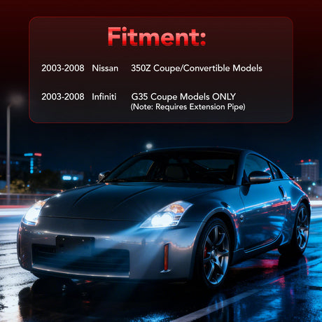 Catback Exhaust for 2003-2008 Nissan 350Z & Infiniti G35 with 4.5'' Single Tip & 3'' Pipe Flashark