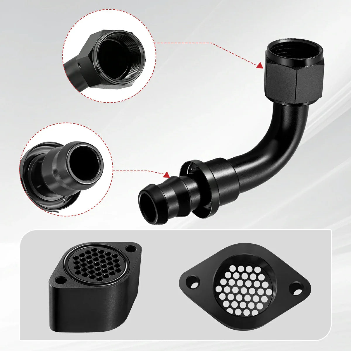 SPELAB Enhanced CCV/PCV Reroute/Delete Engine Ventilation Kit For 11-25 Ford 6.7L Powerstroke