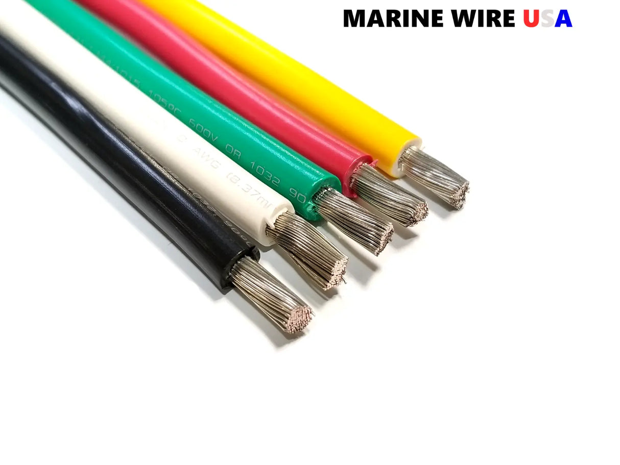 6 AWG Gauge Battery Cable Marine Grade Tinned Copper - SOLD PER FT - CHOOSE YOUR COLOR AC/DC WIRE AND SUPPLY