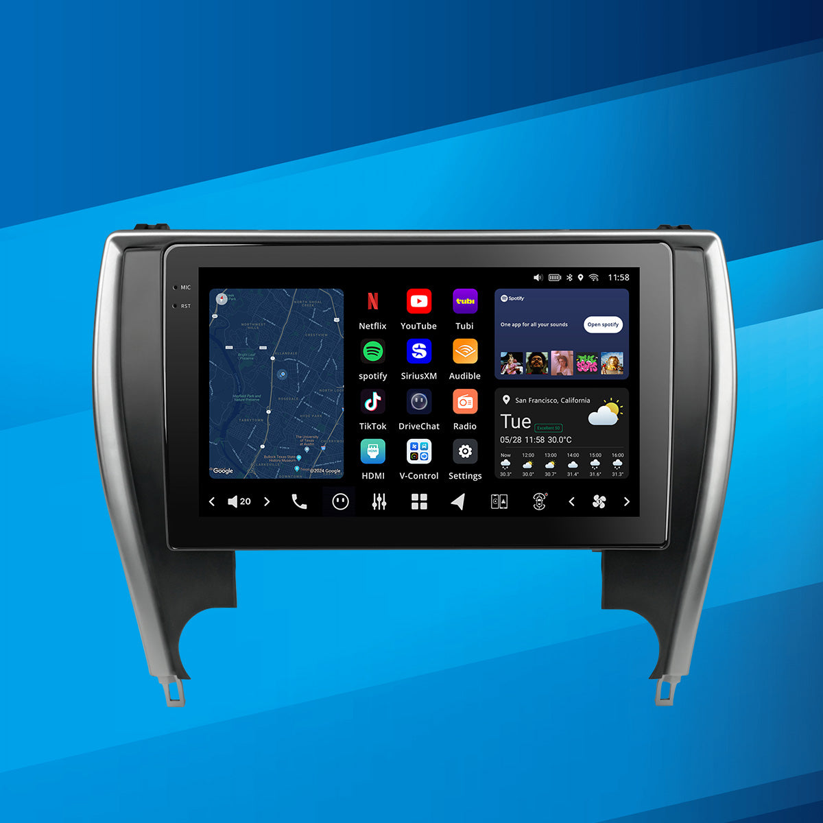 VISION 10” Custom-Fit Car Stereo for Toyota Camry 2015-2017