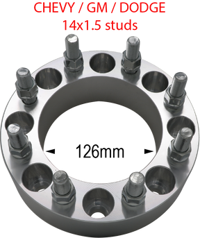 8 x 6.5 / 14mm Studs / 1.5"-3" Thickness (Chevy/GMC/Ram/Ford) Far From Stock - CWA
