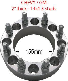 2" thick - 8 x 210mm to 8 x 210mm - 2" (Chevy/GMC) Far From Stock - CWA