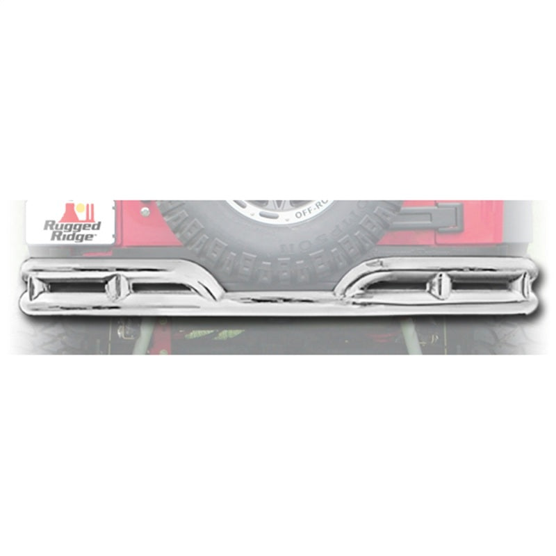 Pare-chocs arrière à tube double Rugged Ridge 3 pouces pour Jeep Wrangler 07-18