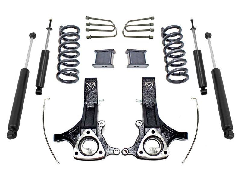 Kit de levage de broche MaxPro MaxTrac 02-08 Dodge RAM 1500 2WD 5,7 L V8 Hemi 7 po/4 po avec amortisseurs MaxTrac