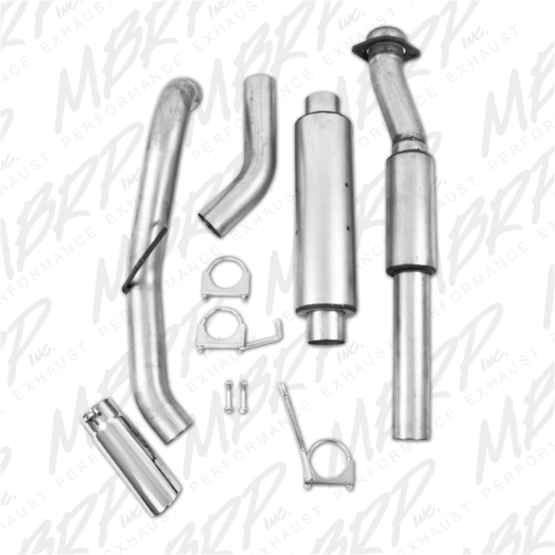 Système d'échappement en aluminium à sortie unique avec catalyseur arrière de 3,5 pouces pour Ford F150 SVT Raptor 6,2 L EC-SB/CC-SB de 3,5 pouces MBRP 11-13