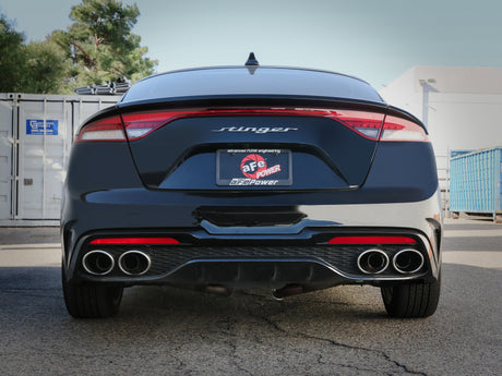 Système d'échappement Cat-Back aFe 22-23 Kia Stinger L4-2.5L Turbo Gemini XV 3 pouces à double 2-1/2 pouces avec découpe