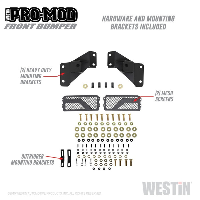 Pare-chocs avant Westin 15-19 Chevrolet Silverado 2500/3500 Pro-Mod – Noir texturé