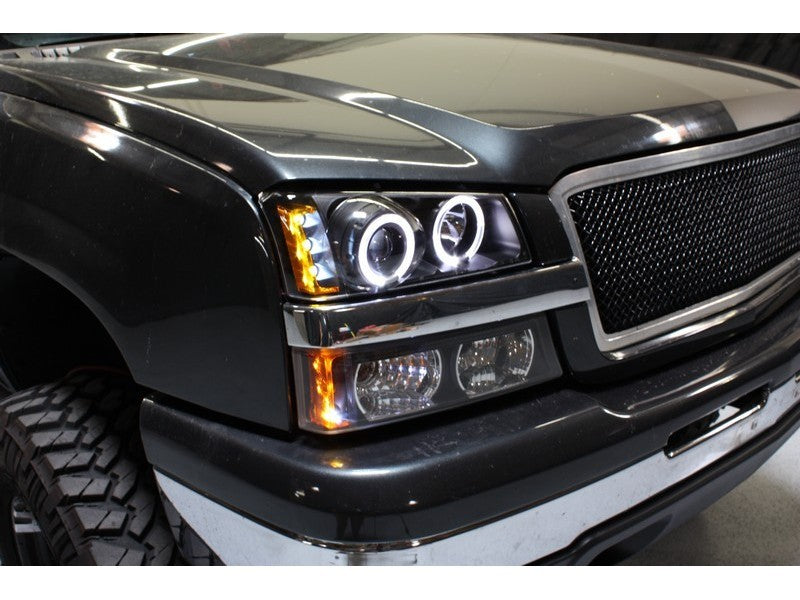 Spyder Chevy Silverado 1500 03-06 Projecteur LED Halo LED Ambre Reflctr Blk PRO-YD-CS03-AM-BK