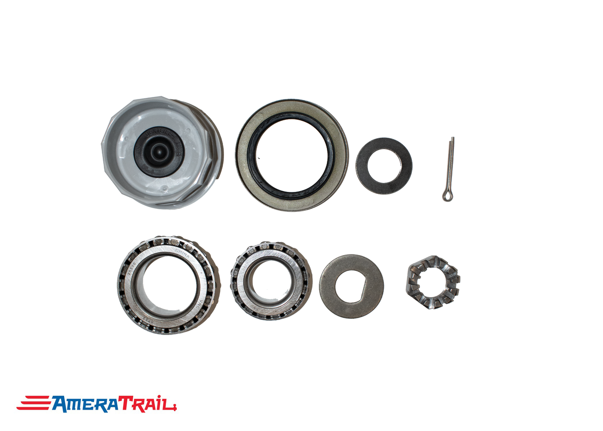 8 Lug Complete Hub Kit for 8000 lb. Axles with 5/8 studs, Fully Greased, 8 on 6.5 Lug Pattern