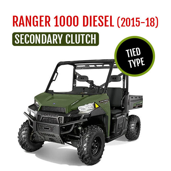 Ranger 1000 Diesel (2015-18) Secondary Clutch Upgraded Tied-Type Harvey's ATV Parts