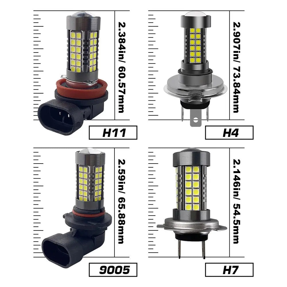 9005 H4 H7 H11 LED Fog Light Bulbs 15W 6000K | 2 Bulbs for 2005-2015 Toyota Tacoma 2008-2010 Toyota Highlander and More