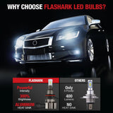 LF1 9006/HB4 LED Fog Light Bulbs 6500K 5500LM White 2Pcs Flashark