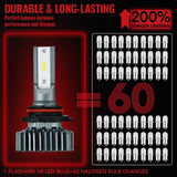 9006/HB4 LED  Headlight Bulbs 120W 6000K ‎14000LM White 2Pcs Flashark