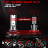 9006 HB4 LED Headlight Bulbs 60W 15000LM 6000K | 2 Bulbs Flashark
