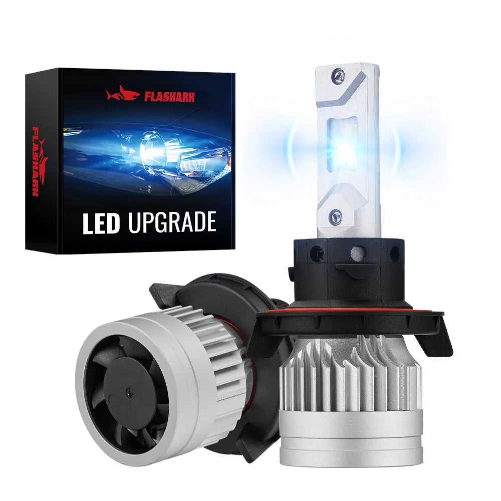 X3S H13/9008 100W 6500K 24000LM White IP67 LED Headlight Bulbs 2Pcs