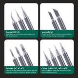 900M 12pc Soldering Iron Tips for Hakko, Yihua, Atten, Quick, Ryobi, and More TekShack
