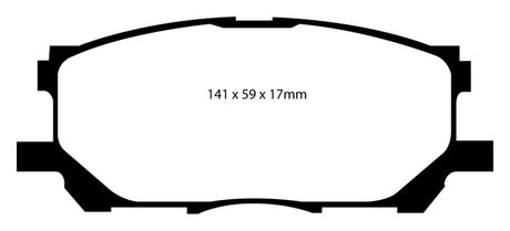 Plaquettes de frein avant EBC 04-07 Lexus RX330 3.3 Yellowstuff