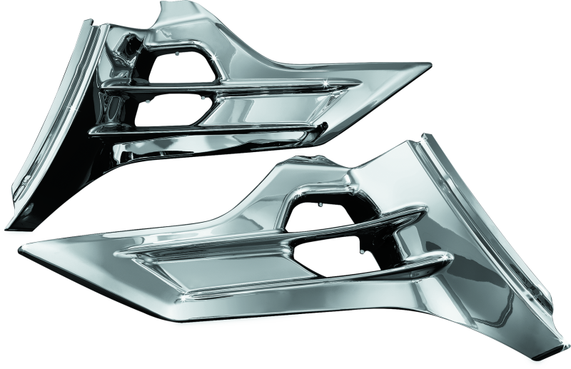 Couvercles de boîtier de batterie à persiennes Kuryakyn 12-17 Honda GL1800 Chrome