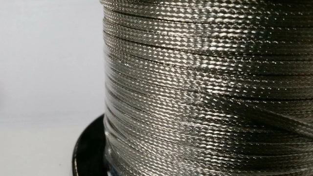 ON REEL 1000 FEET' Flat Braided BRAID Tinned Copper Wire 3/16" Ground Strap USA CC