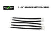 2 Awg HD Golf Cart Battery Cable 5 pc Black Club Car DS 1995 & Up BRAIDED Set AC DC WIRE AND SUPPLY