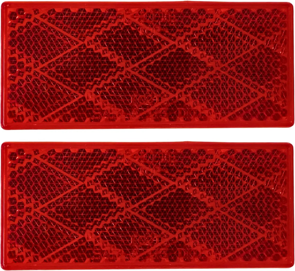 All Star Truck Parts Rectangular Stick On Reflector Red 2-Pack MTRF1301
