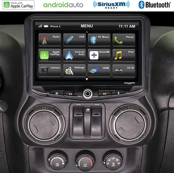 Stinger HEIGH10 10" Radio Fully Integrated Kit I Off Road Mode  I '11-'18 Jeep JK Wranglers