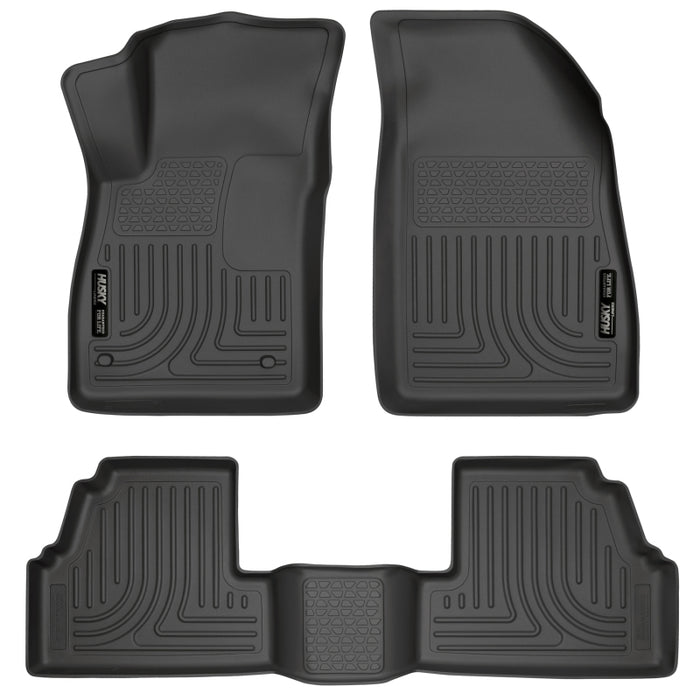 Revêtements de sol avant/2e rangée noirs Husky Liners 13-14 Buick Encore WeatherBeater