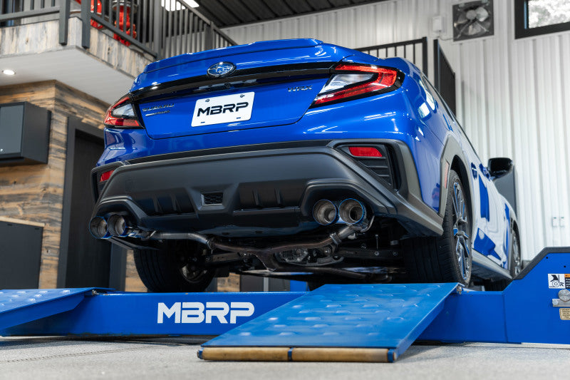 MBRP Subaru WRX 2022 2,5 pouces à double sortie arrière divisée avec quatre embouts BE - T304