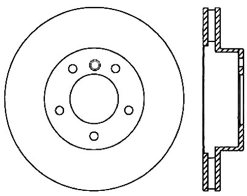 StopTech 09-10 BMW 535i xDrive SportStop Cryo Cross Drilled Front Right Rotor