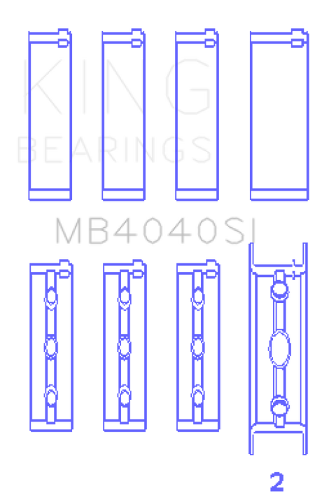 King Engine Bearings Chrysler 215 Ohv (Size +1.0mm) Main Bearing Set